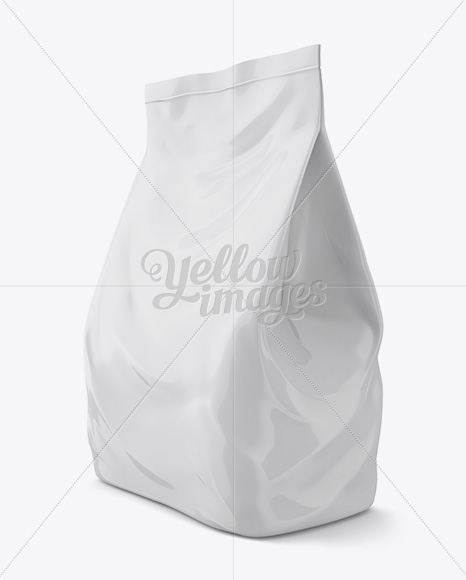 Plastic Soap Powder Bag Mockup - Halfside View