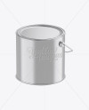 3L Metallic Paint Bucket Mockup - Halfside View (High-Angle Shot)