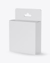 Glossy Paper Box w/ Hang Tab Mockup