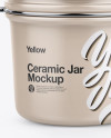 Ceramic Jar w/ Clamp Lid Mockup