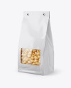 Paper Bag with Conchiglie Pasta Mockup - Half Side View