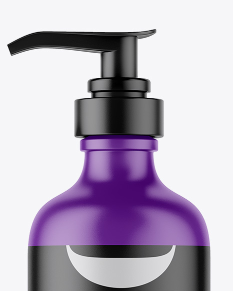 Matte Cosmetic Bottle w/ Pump Mockup Matte Cosmetic Bottle w/ Pump Mockup