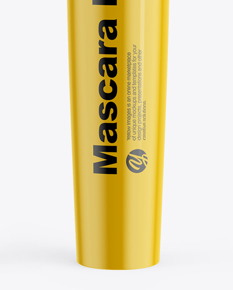 Opened Glossy Mascara Tube Mockup