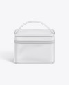 Glossy Cosmetic Bag Mockup - Front View (High-Angle Shot)