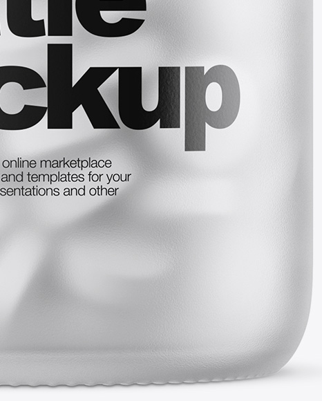 Frosted Glass Bottle With White Pills Mockup