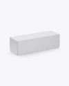 Textured Paper Box Mockup - Half Side View (High Angle Shot)