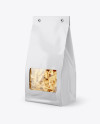 Paper Bag with Farfalle Pasta Mockup - Half Side View