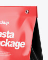 Paper Bag with Pipe Doppia Pasta Mockup - Half Side View - Free