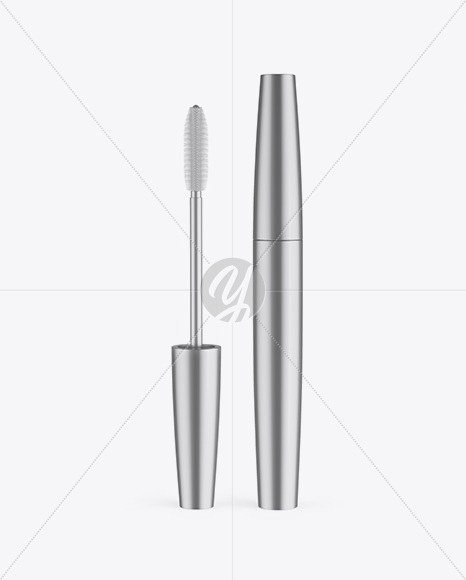 Opened Metallic Mascara Tube Mockup