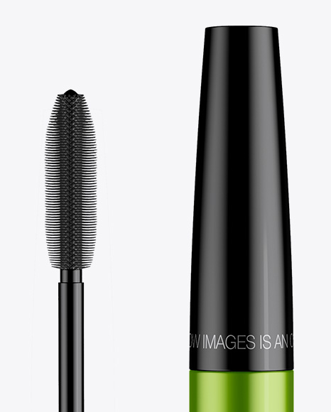 Opened Metallic Mascara Tube Mockup