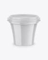 Plastic Cup Mockup - Front View (High-Angle Shot)