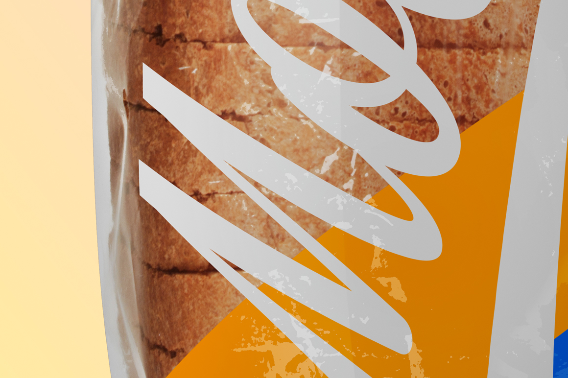 Glossy Transparent Bread Package with Clip Mockup