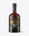 Amber Glass Bottle with Wooden Cap & Wax Mockup