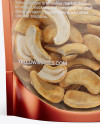 Glossy Transparent Stand-Up Pouch W/ Cashew Nuts Mockup - Front View