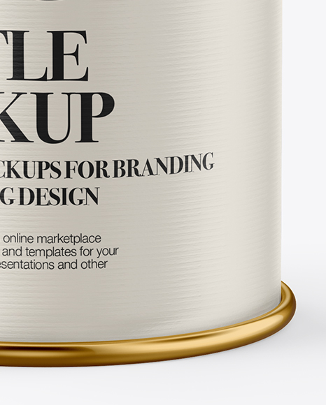 750ml Olive Oil Metal Bottle Mockup
