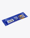 Matte Snack Bar Mockup - Back Half Side View (High-Angle Shot)