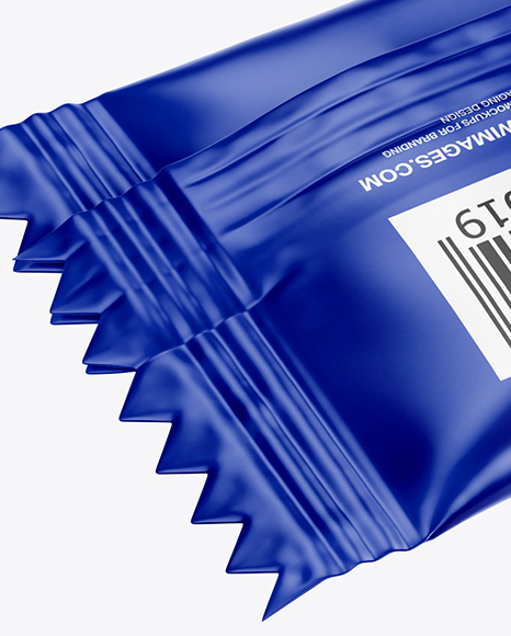 Matte Snack Bar Mockup - Back Half Side View (High-Angle Shot)