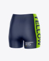 Women`s Volleyball Shorts Mockup - Back Half Side View