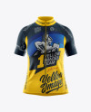 Women's Full-Zip Cycling Jersey Mockup - Front View