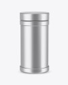 Metallic Protein Jar Mockup - High-Angle Shot Metallic Protein Jar Mockup - High-Angle Shot