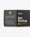 Textured Paper Box Mockup - Half Side View