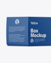 Textured Paper Box Mockup - Half Side View