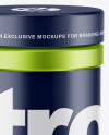 Matte Metallic Protein Jar Mockup - High-Angle Shot Matte Metallic Protein Jar Mockup - High-Angle Shot