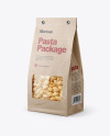 Kraft Bag with Conchiglie Pasta Mockup - Half Side View