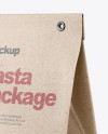 Kraft Bag with Conchiglie Pasta Mockup - Half Side View