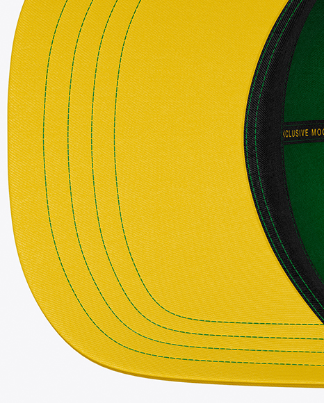 Snapback Cap Mockup - Inside View