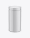Glossy Jar Mockup - Front View (High Angle Shot)