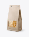 Kraft Bag with Ruote Pasta Mockup - Half Side View