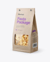 Kraft Bag with Fiocchi Rigati Pasta Mockup - Half Side View