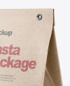 Kraft Bag with Pennette Rigate Pasta Mockup - Half Side View