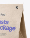 Kraft Bag with Fusilli Pasta Mockup - Half Side View