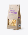 Kraft Bag with Pipe Doppia Pasta Mockup - Half Side View