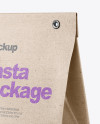 Kraft Bag with Pipe Doppia Pasta Mockup - Half Side View