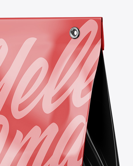 Glossy Bag Mockup - Half Side View