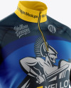 Men's Cycling Jersey With Long Sleeve Mockup - Half Side View