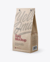 Kraft Bag Mockup - Half Side View