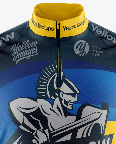 Men&#039;s Cycling Jersey Mockup - Front View