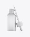 Opened Frosted Glass Dropper Bottle Mockup