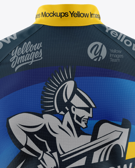 Men&#039;s Cycling Jersey Mockup - Back View