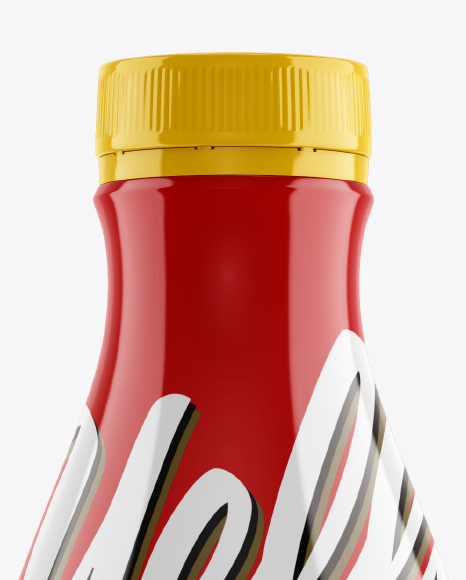 Glossy Sauce Bottle Mockup