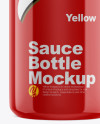 Glossy Sauce Bottle Mockup