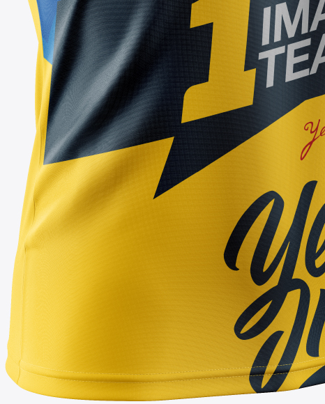 Men&#039;s Cycling Jersey Mockup - Half Side View