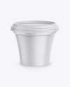 Plastic Matte Cup Mockup - Front View (High-Angle Shot)