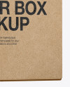 Kraft Box Mockup - Half Side View