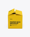 Opened Paper Box Mockup - Front View (High-Angle Shot)