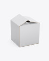 Opened Paper Box Mockup - Half Side View (High-Angle Shot)